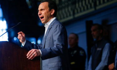 Louisville Mayor Craig Greenberg delivers remarks during a press conference on April 11 about the Old National Bank mass shooting.