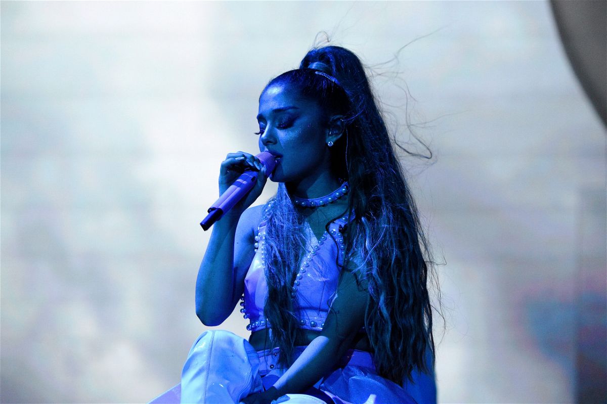 <i>Kevin Mazur/Getty Images</i><br/>Ariana Grande is seen here performing at Chicago's Lollapalooza music festival in 2019.