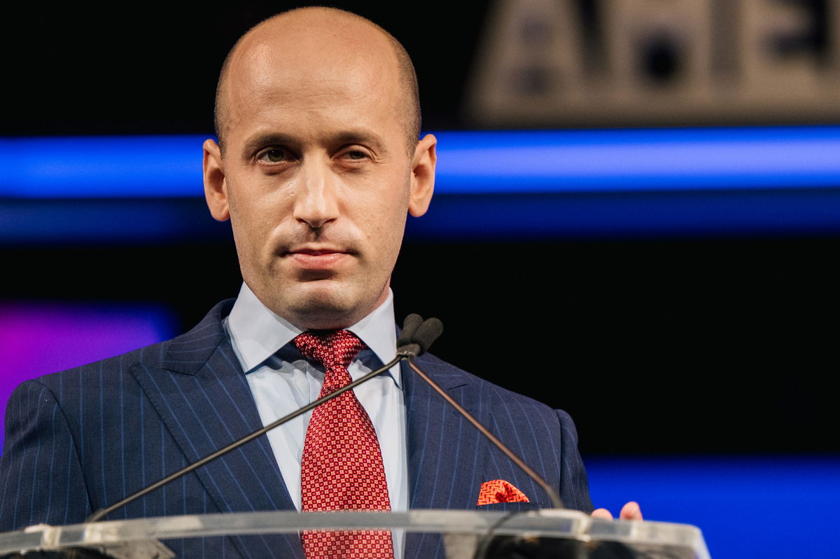 <i>Brandon Bell/Getty Images North America/Getty Images</i><br/>Former White House Senior Advisor Steven Miller speaks during the Conservative Political Action Conference CPAC held on July 11