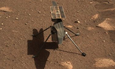 NASA's Ingenuity Mars helicopter is seen here in a close-up taken by Mastcam-Z