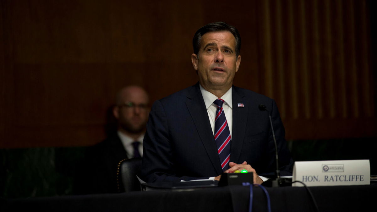 <i>Gabriella Demczuk/Getty Images</i><br/>John Ratcliffe sits during a Senate Intelligence Committee nomination hearing on Capitol Hill on May 5