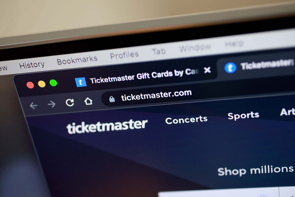 MIAMI, FLORIDA - NOVEMBER 18: : In this photo illustration, A ticketmaster website is shown on a computer screen on November 18, 2022 in Miami, Florida. The Justice Department is reportedly investigating the parent company of Ticketmaster for possible antitrust violations, this follows the news that Taylor Swift concert ticket sales overwhelmed the Ticketmaster system.(Photo illustration by Joe Raedle/Getty Images)