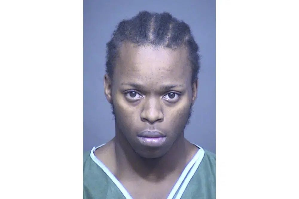 This booking photo provided by the Mesa, Ariz., Police Department shows Iren Byers. Byers has been arrested in connection with five separate shootings in the Phoenix metro area that left four people dead and a woman wounded, authorities said Sunday, May 28, 2023. Byers was taken into custody Sunday on suspicion of four counts of first-degree murder and one count of attempted first-degree murder.