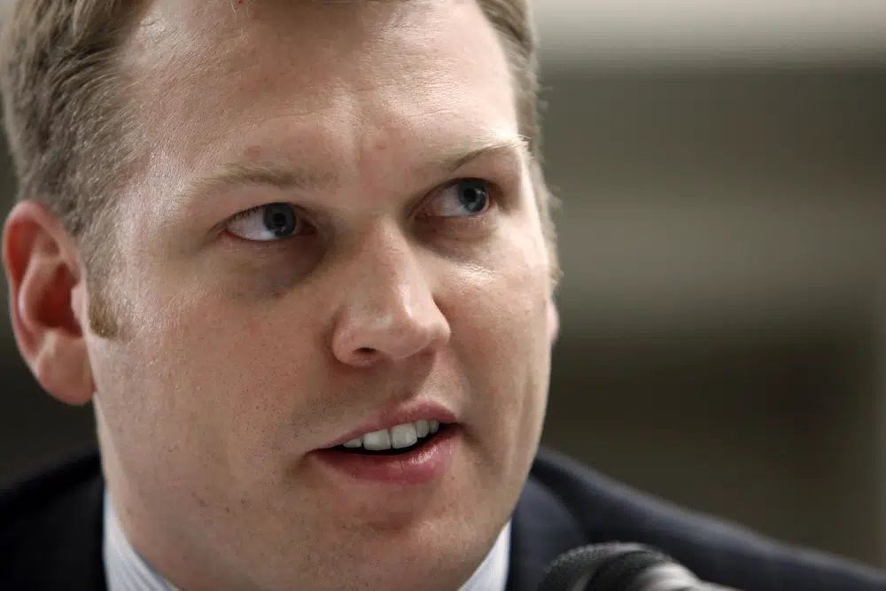 FILE - Sports Legacy Institute president Chris Nowinski listens during a House Judiciary Committee hearing entitled 