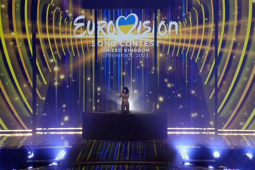 Loreen of Sweden performs after winning the Grand Final of the Eurovision Song Contest in Liverpool, England, Saturday, May 13, 2023.
