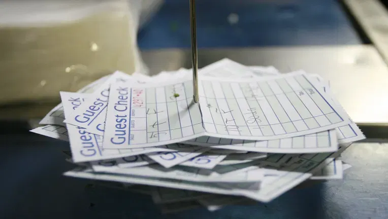 Order tickets stack up in the Taqueria Sanchez mobile taco truck on Veterans Memorial Boulevard in Metarie, Louisiana October 20,2006. James Nielsen (Houston Chronicle) (Photo by James Nielsen/Houston Chronicle via Getty Images)