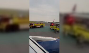 The wing of a United plane clipped the tail of a Delta plane Friday evening at Boston Logan International Airport