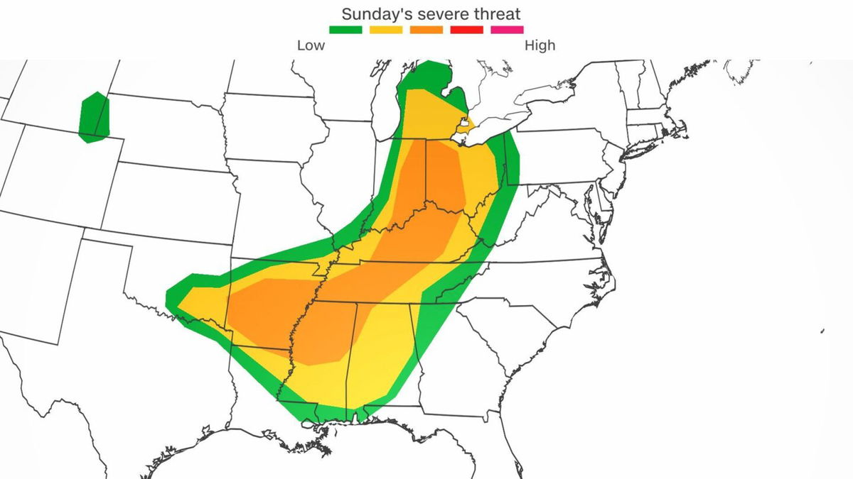 <i>CNN</i><br/>Severe storm threats are in place across a wide swath of the central US on June 25.