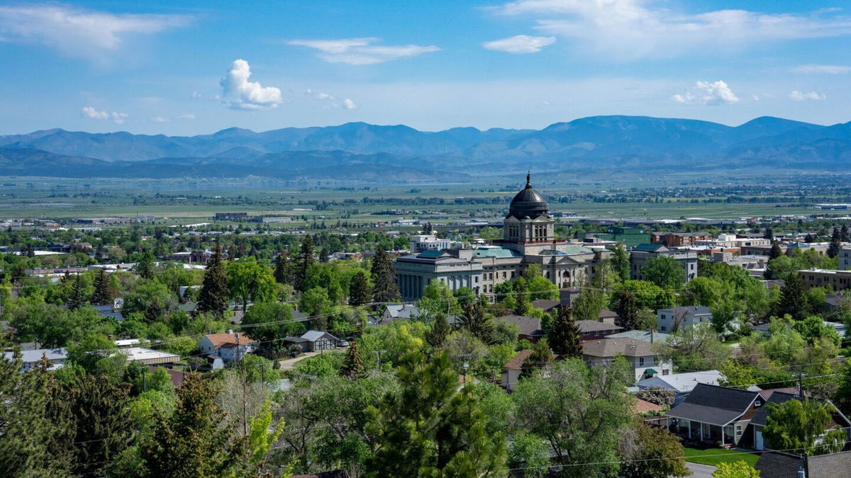 <i>Evelio Contreras/CNN</i><br/>Montana's state capitol building rises above Helena