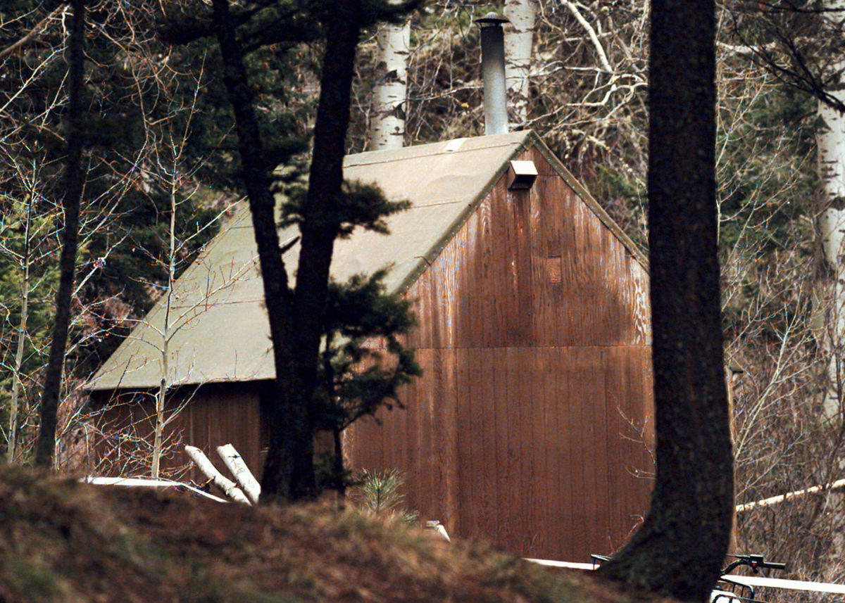 <i>Elaine Thompson/AP</i><br/>Ted Kaczynski's cabin in the woods of Lincoln