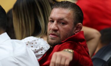 Conor McGregor attends Game 4 of the NBA Finals on June 9.