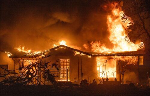 A house burns on Platina Road at the Zogg Fire near Ono