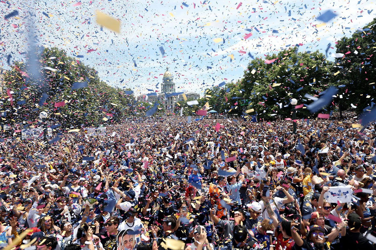 <i>Matthew Stockman/Getty Images/FILE</i><br/>Two people have been shot in downtown Denver near the route where the city held the victory parade for its NBA championship team