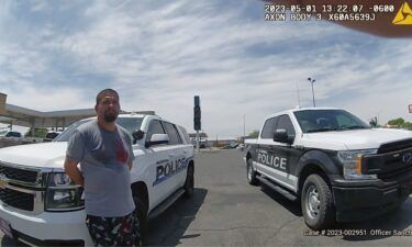 Body camera video from the Roswell Police Department shows Tony Peralta after he turned himself in to authorities