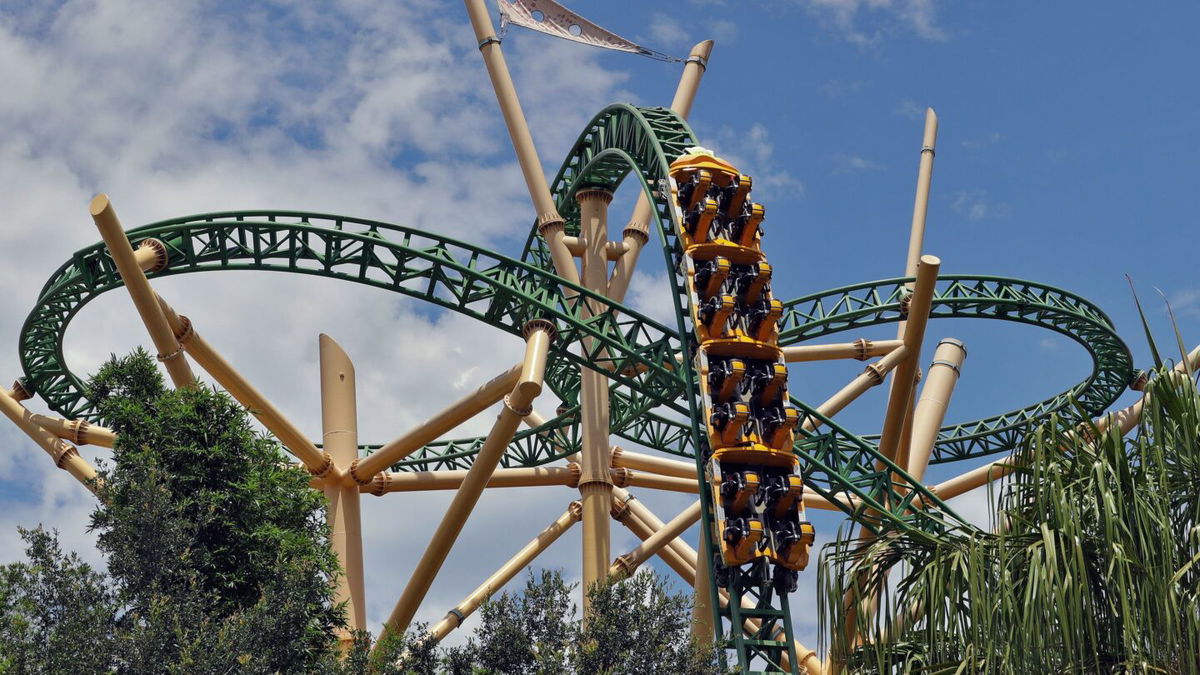 <i>Chris O'Meara/AP</i><br/>The Cheetah Hunt roller coaster is seen here at Busch Gardens Tampa Bay on June 10