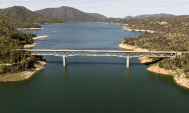 The Enterprise Bridge is seen at Lake Oroville in Oroville