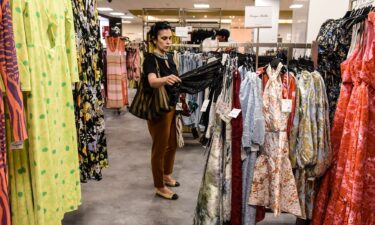 A customer during the grand re-opening of a Century 21 department store in New York