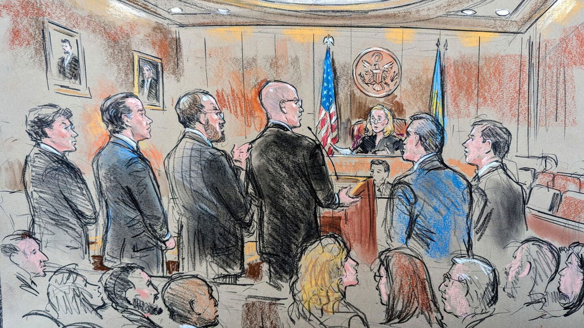 <i>Bill Hennessey</i><br/>In this sketch from federal court