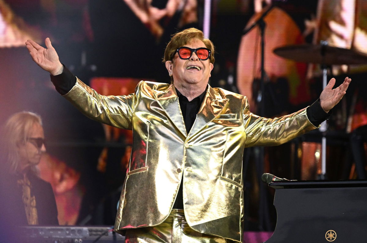 Elton John seen here on June 25, in Glastonbury, England is set to perform Saturday night what he says will be the last show on the final tour of his career.