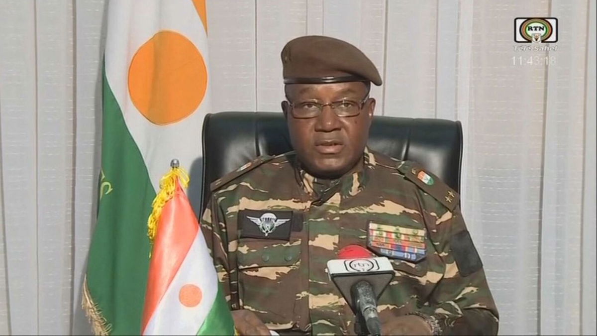 <i>ORTN Télé Sahel/AFP via Getty Images</i><br/>This video frame grab image obtained by AFP from Télé Sahel on Friday shows Gen. Abdourahamane Tiani