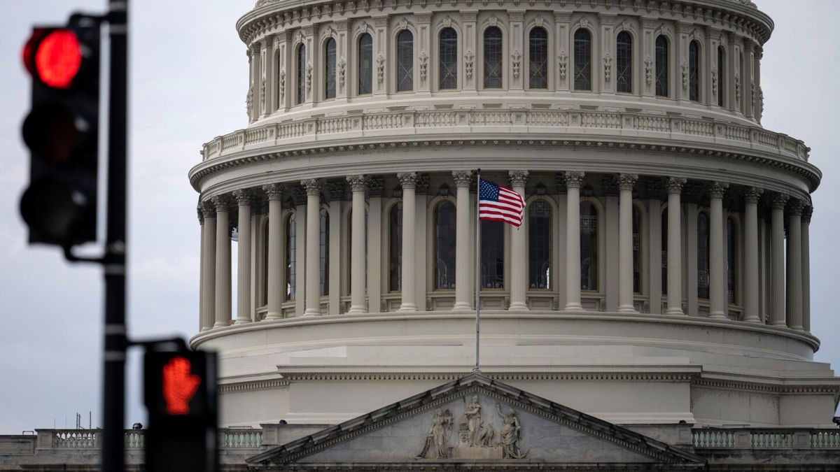 <i>Drew Angerer/Getty Images</i><br/>A view of the US Capitol dome May 16 in Washington