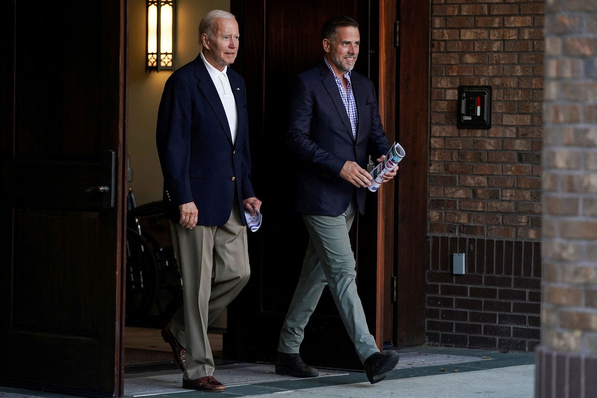 <i>Joshua Roberts/Reuters/FILE</i><br/>U.S. President Joe Biden and his son Hunter Biden depart from Holy Spirit Catholic Church after attending Mass on St. Johns Island