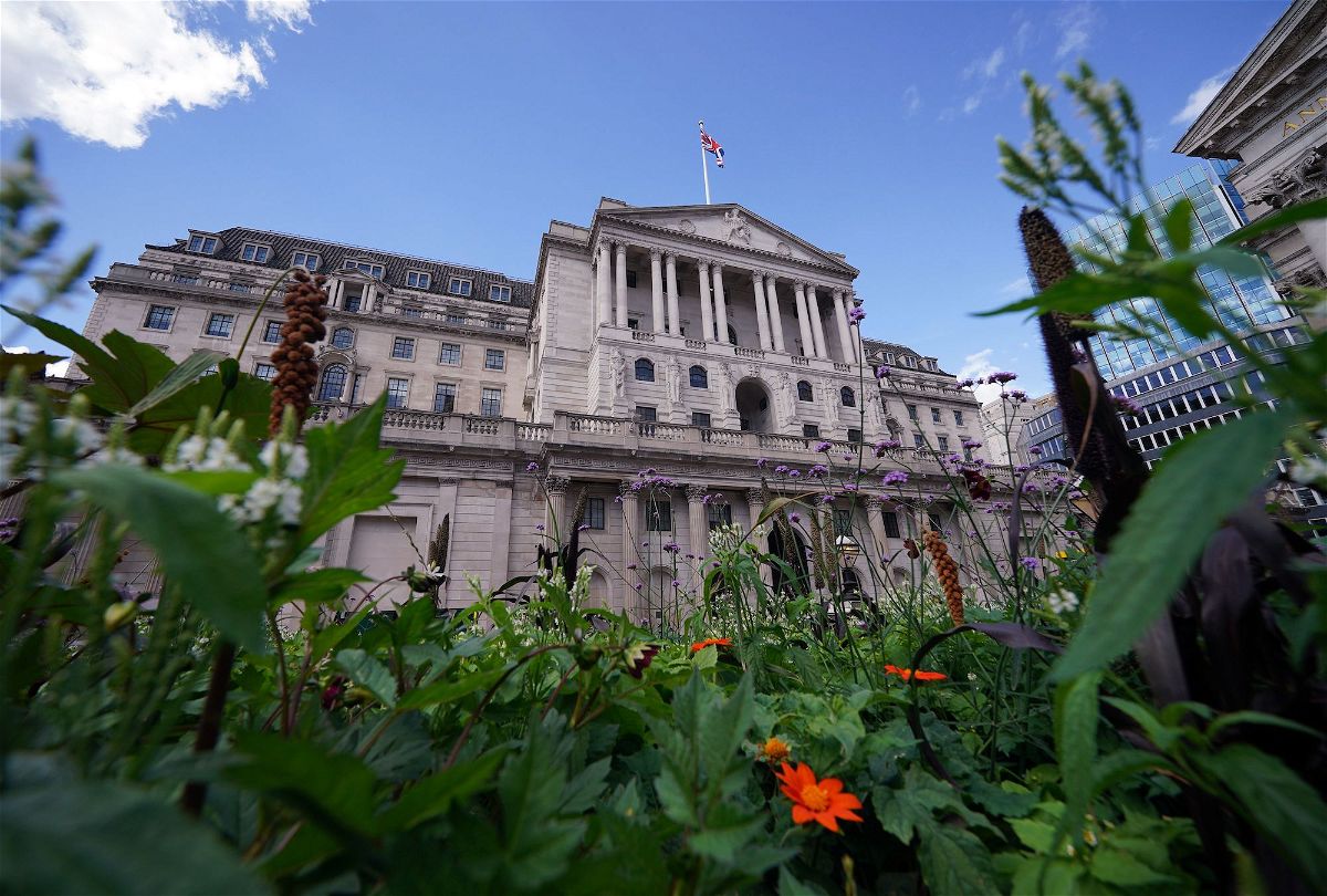 <i>Yui Mok/PA Images/Getty Images</i><br/>A general view of the Bank of England in central London on Tuesday August 1.