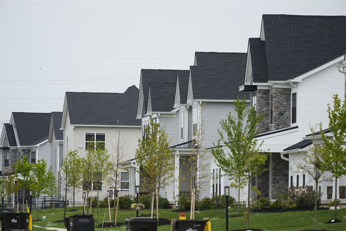 <i>Matt Rourke/AP</i><br/>US mortgage rates this week climbed closer to 7%. Pictured is a residential neighborhood in Eagleville