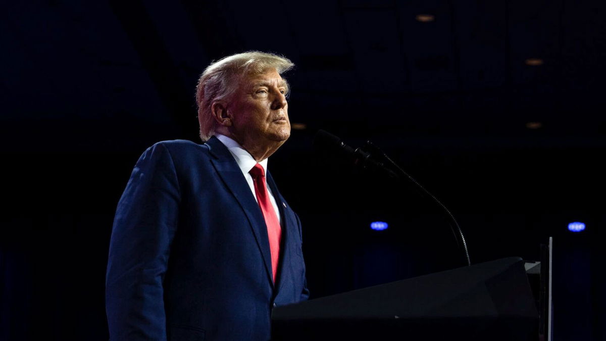 <i>Haiyun Jiang/The New York Times/Redux</i><br/>Former President Donald Trump speaks at the Conservative Political Action Conference (CPAC) in National Harbor