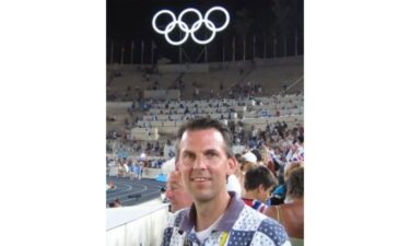 Kolkmann at the Panathinaikos Stadium during the Athens 2004 Summer Olympics.