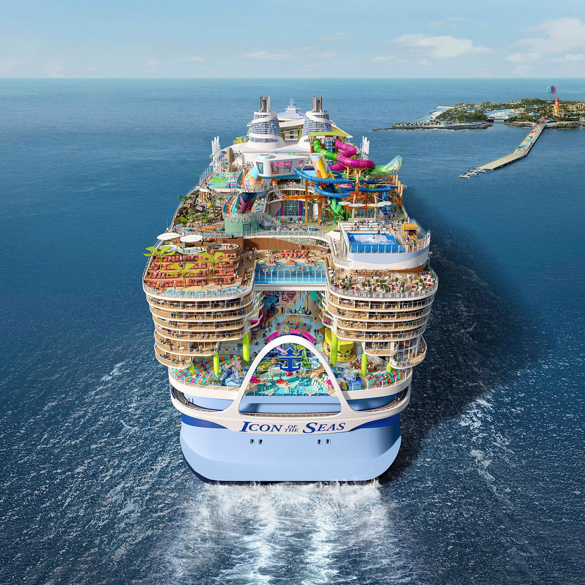 <i>Royal Caribbean International</i><br/>The Icon of the Seas — which recently completed its first set of sea trials in preparation for its maiden voyage in January 2024 — has amazing credentials: 1