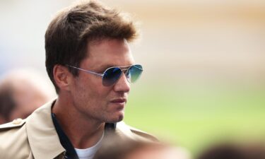 Former NFL quarterback Tom Brady looks on prior to the Championship match between Birmingham City and Leeds United at St Andrew's on August 12 in Birmingham