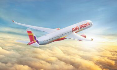 A rendering of an Air India plane bearing the airline's custom font and new color scheme is pictured here.
