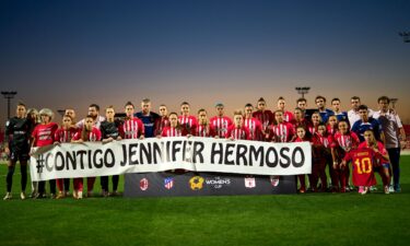 Atletico Madrid show its support for Hermoso.