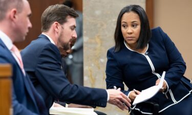 Fulton County District Attorney Fani Willis at the courthouse in Atlanta on August 8.