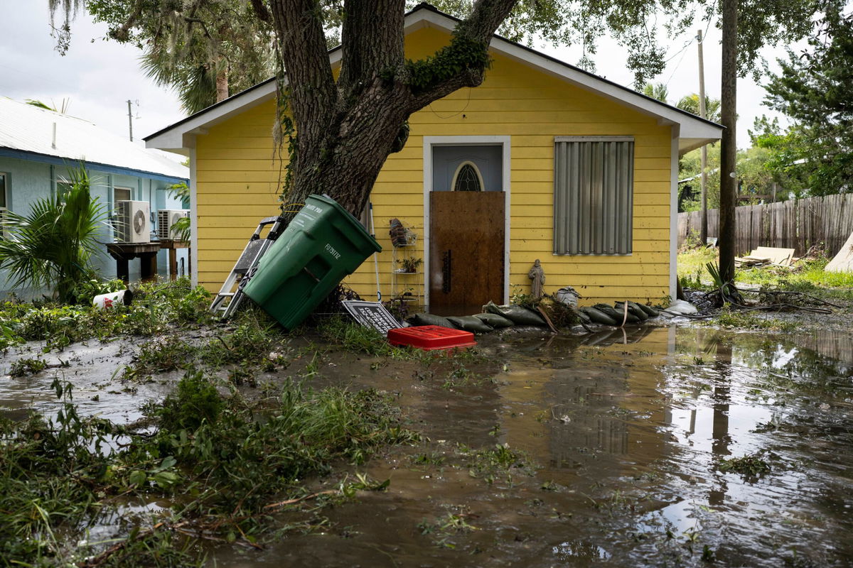 <i>Julio Cesar Chavez/Reuters</i><br/>A view of the flooding is pictured in Cedar Key