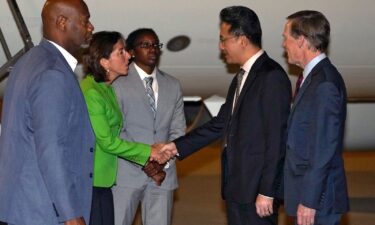 US Commerce Secretary Gina Raimondo meets with China's Minister of Commerce Wang Wentao in Beijing on Monday