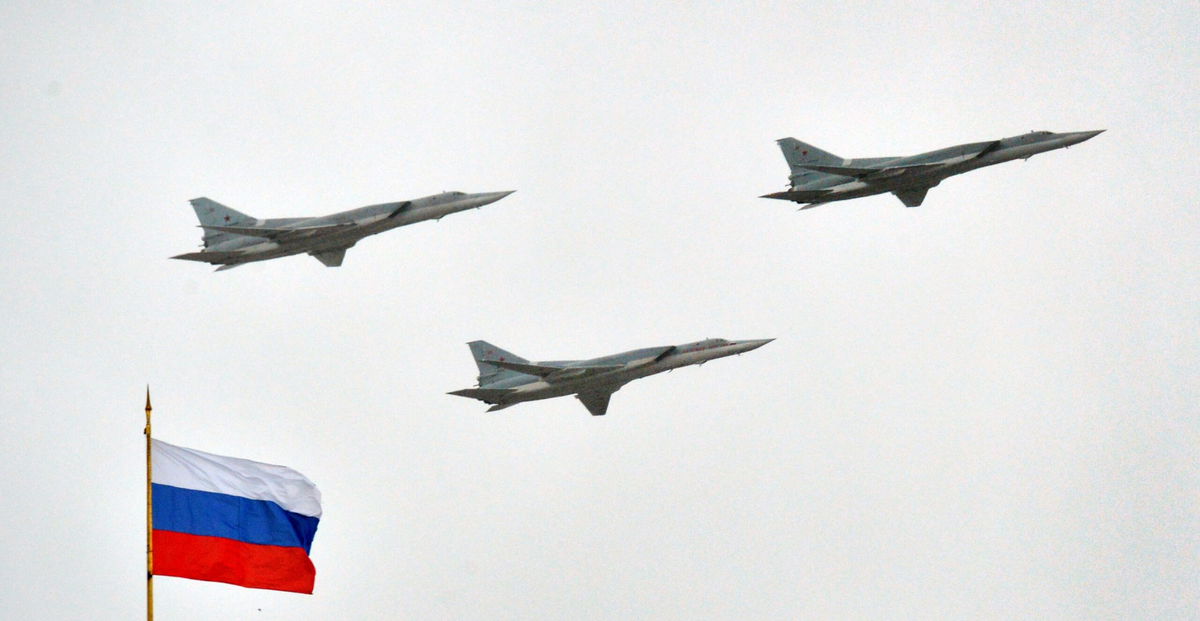 <i>YURI KADOBNOV/AFP/Getty Images</i><br/>A file photo of Russian Tupolev Tu-22M supersonic bombers is seen here.