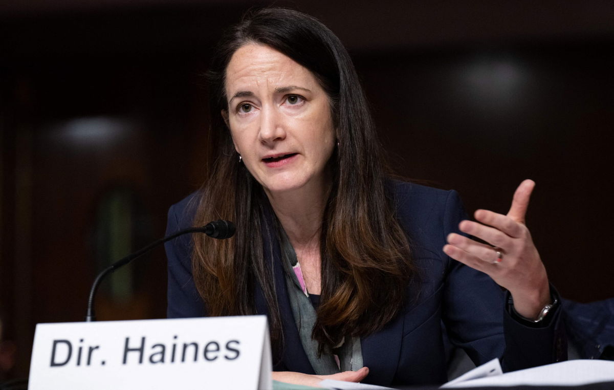 <i>Saul Loeb/AFP/Getty Images</i><br/>Director of National Intelligence Avril Haines testifies about worldwide threats during a Senate Armed Services Committee hearing on Capitol Hill in Washington