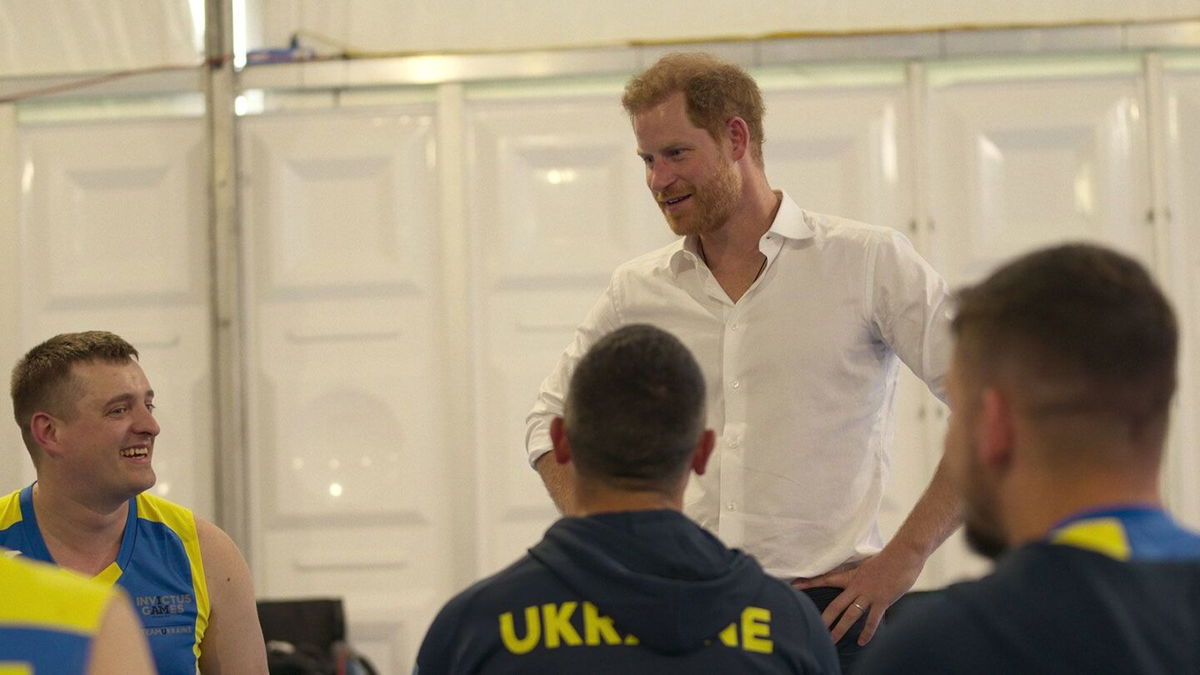 <i>Courtesy Netflix</i><br/>Prince Harry addresses the competitors in the Netflix docuseries 