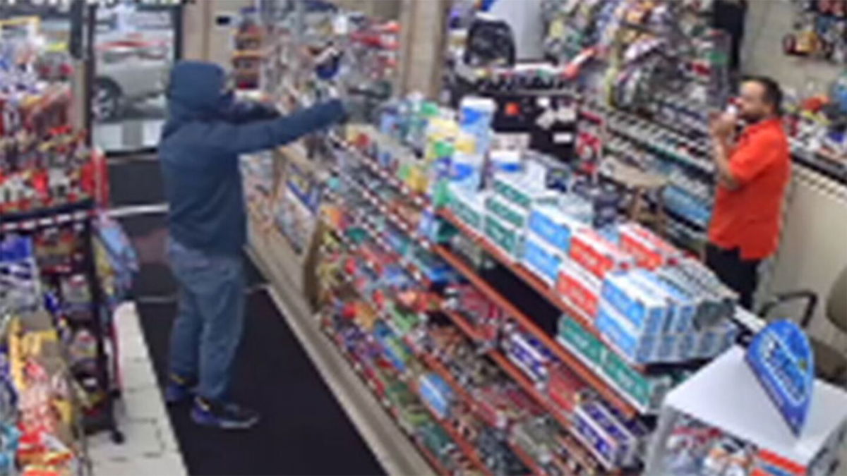 <i>The United States District Court for the District of Connecticut</i><br/>Surveillance video shows Christian Luis Velez-Ruiz brandishing a handgun during a September 2021 gas station robbery in Southington