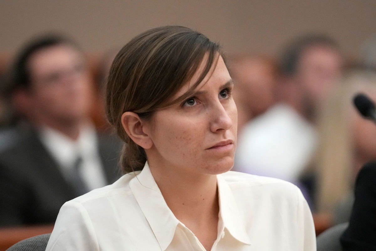 <i>Rick Bowmer/Pool/AP</i><br/>Kouri Richins looks on during a bail hearing on June 12 in Park City