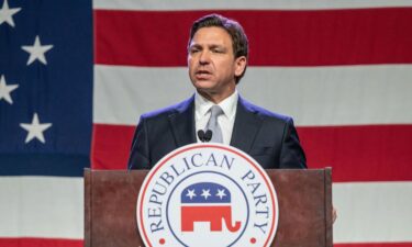 Florida Gov. Ron DeSantis seen in Des Moines