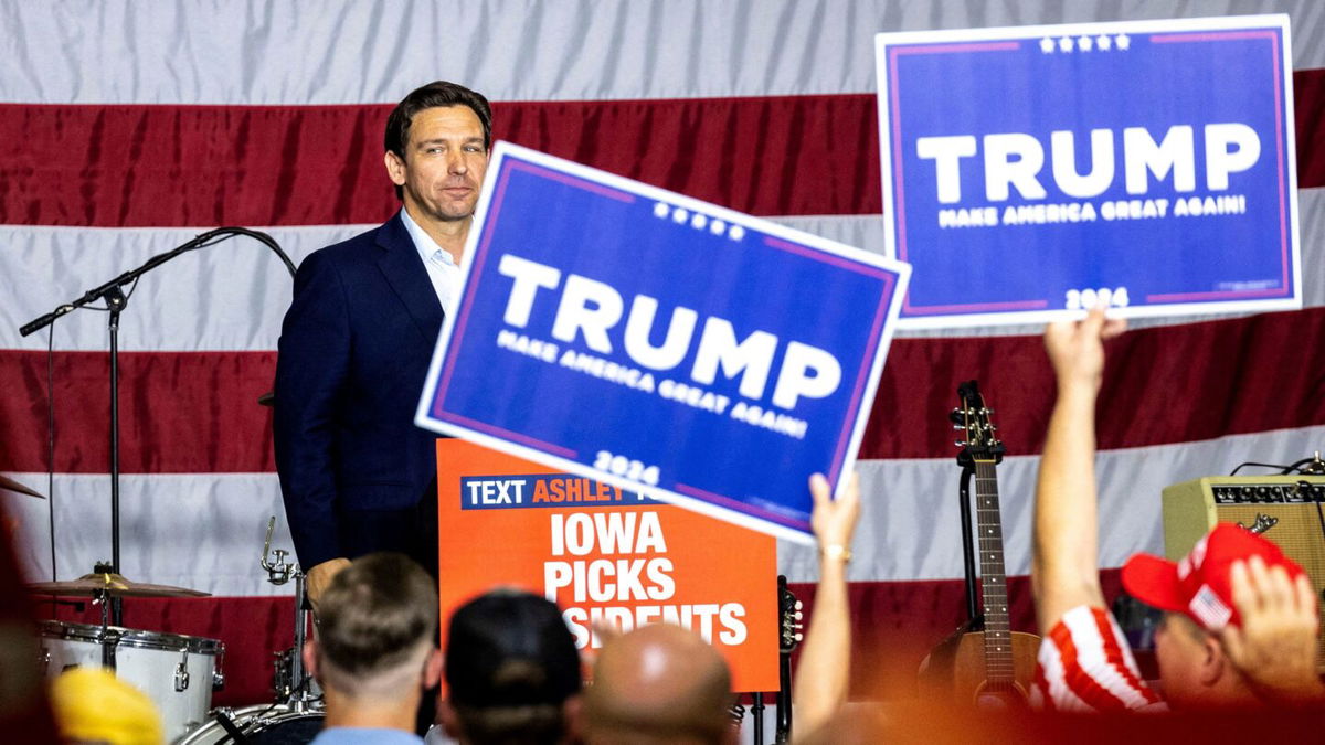 <i>Joseph Cress/USA Today Network/Reuters</i><br/>Florida Gov. Ron DeSantis is seen after speaking at a fundraiser in Cedar Rapids