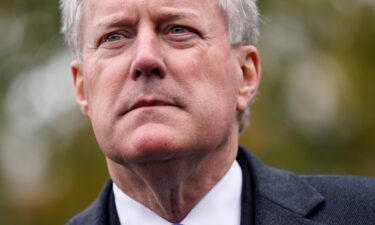 Trump chief of staff Mark Meadows speaks with reporters outside the White House on Oct. 26