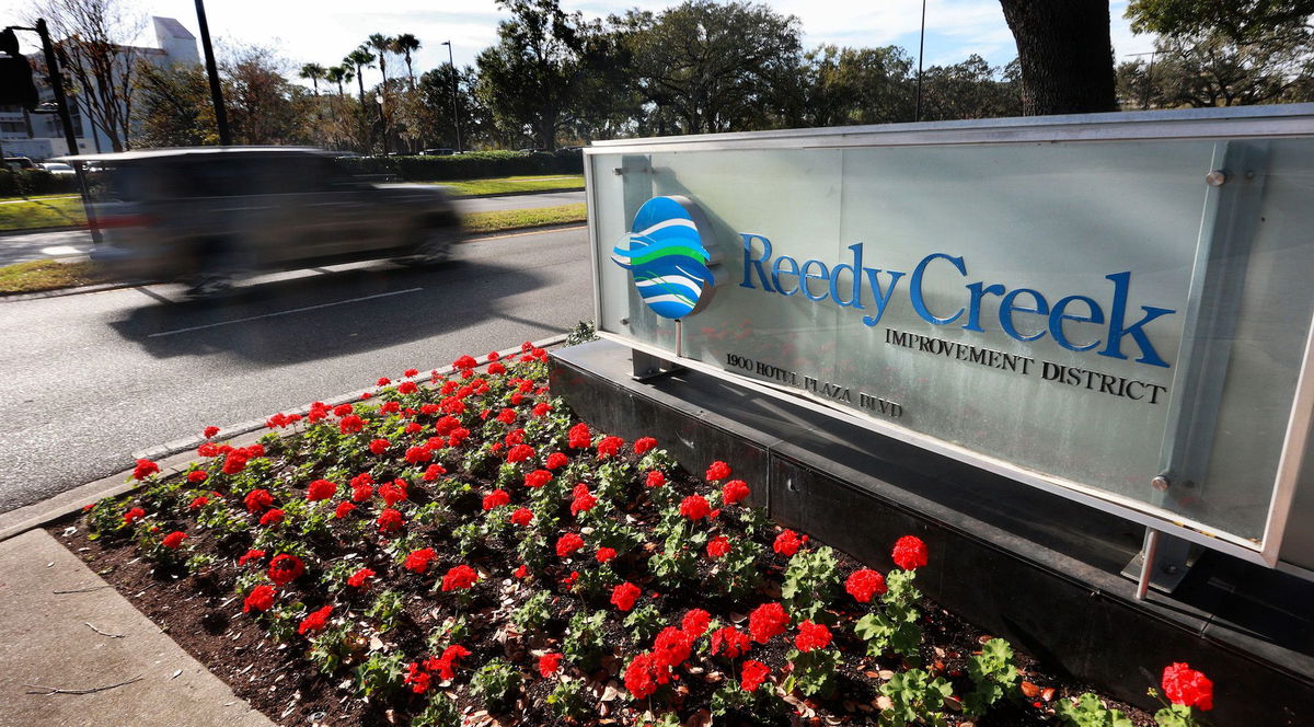 <i>Joe Burbank/Orlando Sentinel/TNS/Getty Images</i><br/>The entrance to Walt Disney World's Reedy Creek Improvement District headquarters in Lake Buena Vista