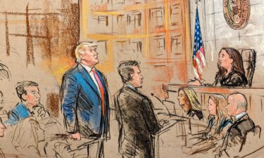 Former President Donald Trump is pictured here in the DC federal courthouse on August 3.