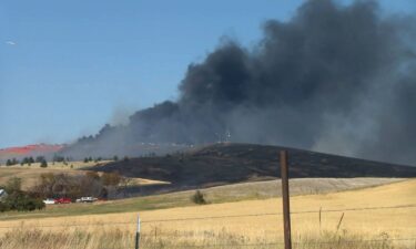 Smoke rises near Medical Lake