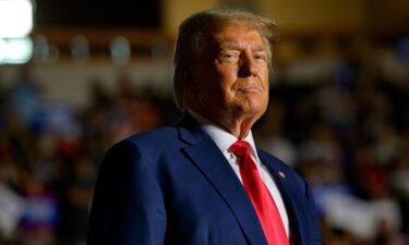 Former President Donald Trump enters Erie Insurance Arena for a political rally while campaigning for the GOP nomination in the 2024 election on July 29 in Erie