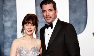 Zooey Deschanel (left) and Jonathan Scott are pictured here in March.